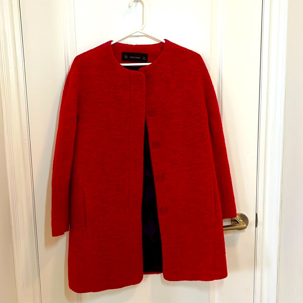 ZARA Wool Blend Lightweight coat size M